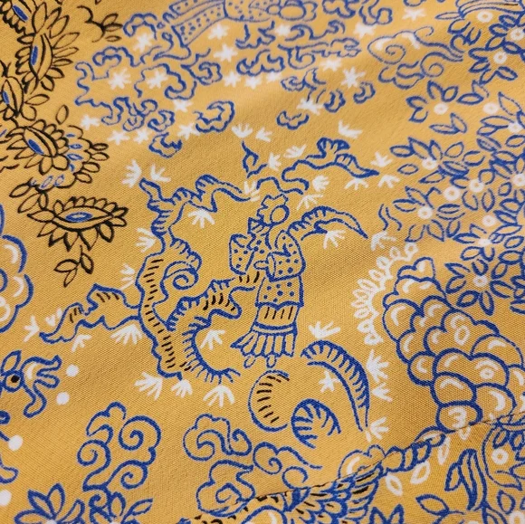 Vintage 1940s Novelty Print Dress with Lattice Features - Picture 12 of 13